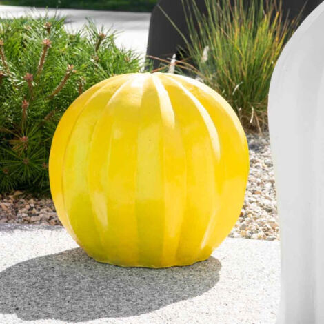 Statue jardin déco cactus jaune 45cm - Jaune