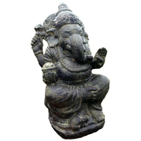 Statue jardin dieu Ganesh 40 cm - Gris anthracite 40 cm - Gris anthracite
