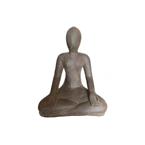 Statue jardin femme yoga - Gris