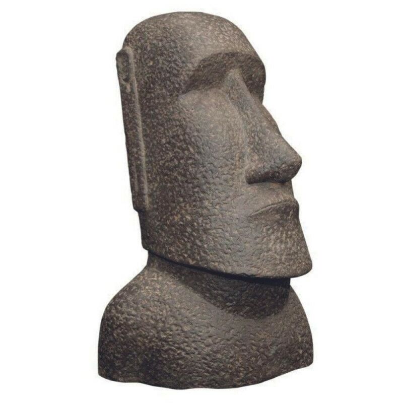 Jardinex - Statue Île de Paques 30 cm - Gris anthracite 30 cm - Gris anthracite