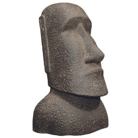 Statue jardin Moaï (grand format) - Gris anthracite 60 cm