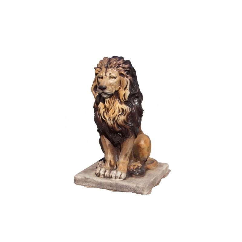 Anaparra - Statue lion 55cm. Pierre reconstituée