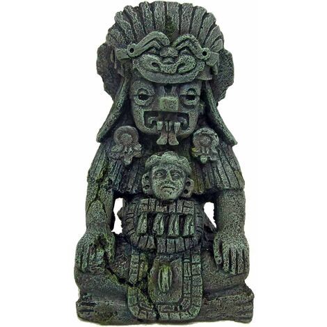 Statue Maya 8x8,5x14 cm décoration d'aquarium