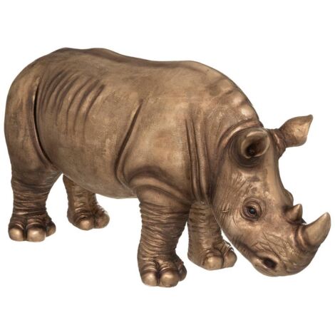 Statue Nashorn - golden H45 cm