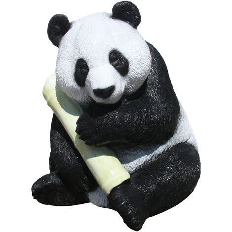 Statue Ours Panda 53cm. Pierre reconstituée Couleur