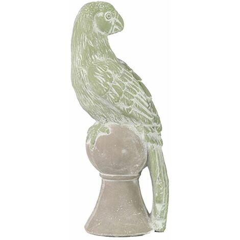 Statue Perroquet en poterie 26 cm