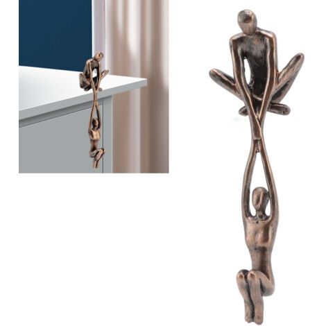 [Statue pour couples] Sculpture abstraite en résine - Figurine d'un homme levant une femme en danse, ornement de maison moderne, 19.3cm, pour décor de salon et cadeau de mariage