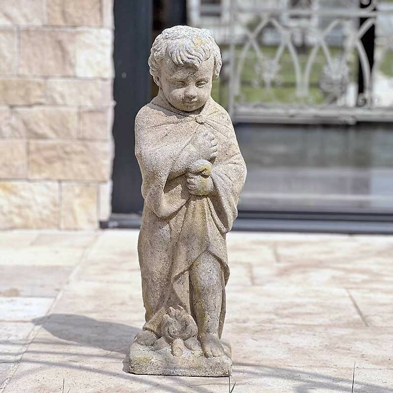 La Grande Prairie - Statue Putti saison hiver 70x20x20cm