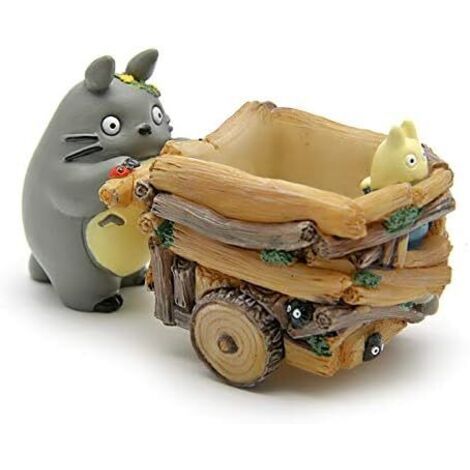 Statue Résine Miyazaki Totoro Statue Mini Pot De Fleur Ornement Fée En Pot Jardin Mousse 1pc