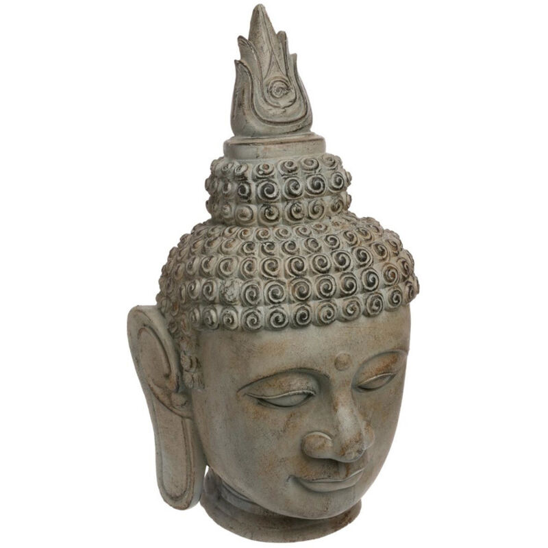 T&ecirc;te de Bouddha 64cm Gris