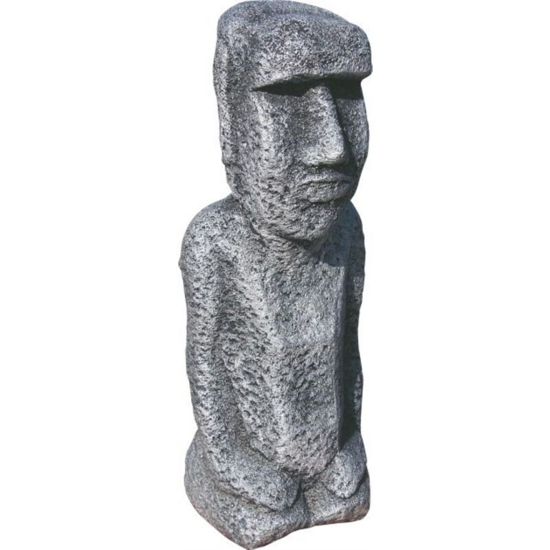 Statue tête de Pâques - Moaï 27cm. Pierre reconstituée