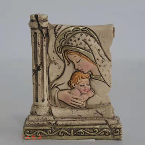 Statue vierge marie pour berceau de nol, petite Statue, décoration religieux et catholique, colonne romaine, Souvenirs d&39église,S,5.8x2.1x7.2cm,CN