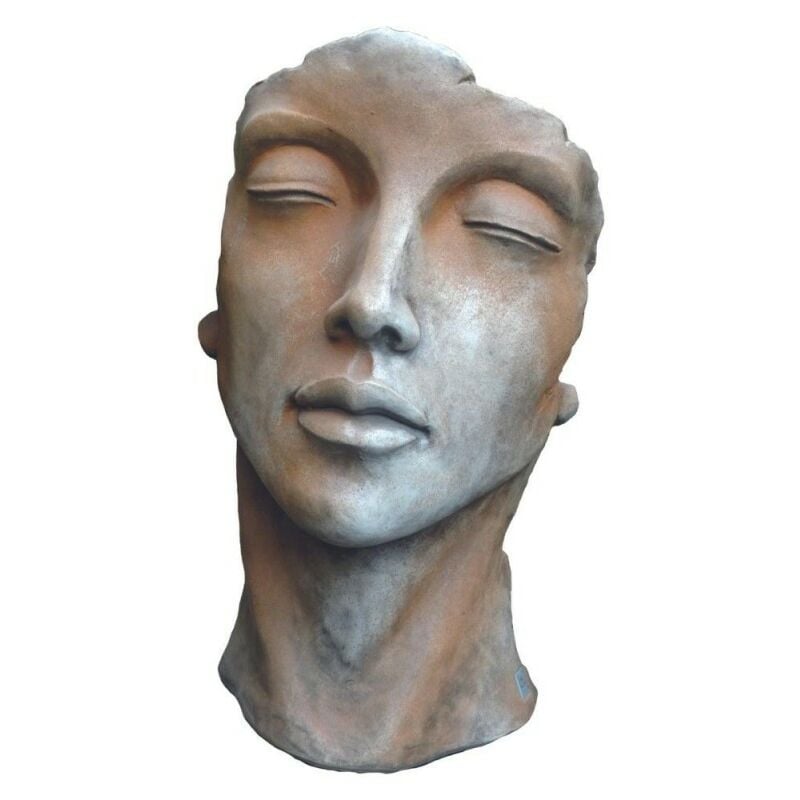 Statue visage femme extérieur grand format - Rouille 115 cm - Rouille