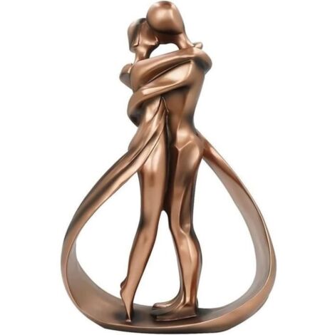 Statue,Embrasser Amant Statue Câlin Couple Sculpture Art Figure Abstraite Moderne Décoration Fait Main Cadeau De Mariage Souvenir