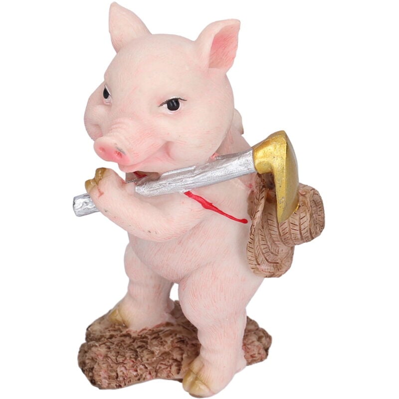 Statues d'animaux Statue de jardin de cochon mignon pour jardin Maison Cadeaux Fermes