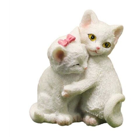 Statues de chatons mignons en résine, idéales pour les bureaux