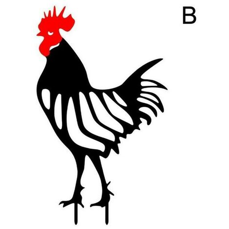 Statues de clture de poulet amusantes, décoration de jardin, ferme, cour, Sculpture de poule en résine, pendaison de crémaillère en plein air, ornement de piscine,cock,China