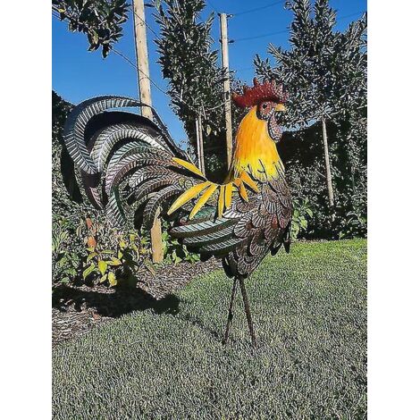 Statues de coqs de jardin Ghyt, sculptures en métal, ornements de pelouse et de jardin, figurines décoratives pour l'extérieur, la terrasse, le jardin et la cuisine.