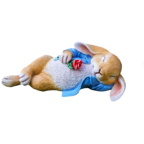 Statues de jardin Lapin, Lapin Décoration d'art extérieur Figurines d'animaux Ornement pour décorations pour jardin Jardin Pelouse Sculpture d'intérieur