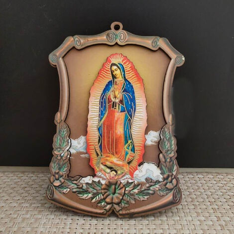 Statues de la vierge marie, icne en bois, cur sacré, jésus, décoration de la maison,JS192-9