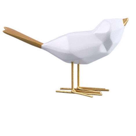 Statues d'oiseaux, décorations européennes, statues d'animaux géométriques en or