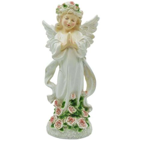 Statues et sculptures d'anges à énergie solaire, décorations de jardin et de pelouse