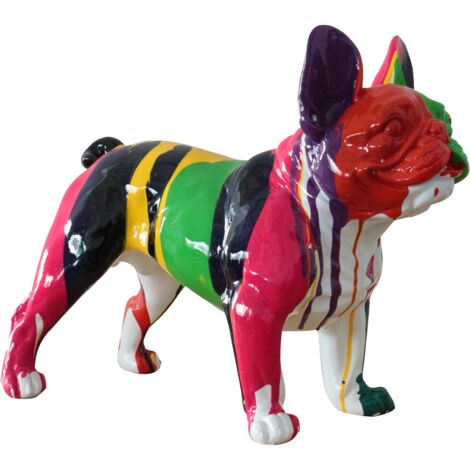 Statuetta Boston Terrier Kuatéh Bran 52x25x41 cm Multicolore