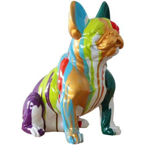 Statuetta Boston Terrier Seduto Kuatéh Bambina 40x29x45 cm Multicolore