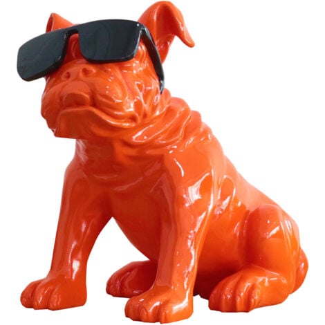 KUAHAI Statua di bulldog francese elettrolitica in metallo colorato seduto  in resina cane statua decorazione domestica francese bulldog statua  all'aperto (oro, 23 cm) : : Casa e cucina