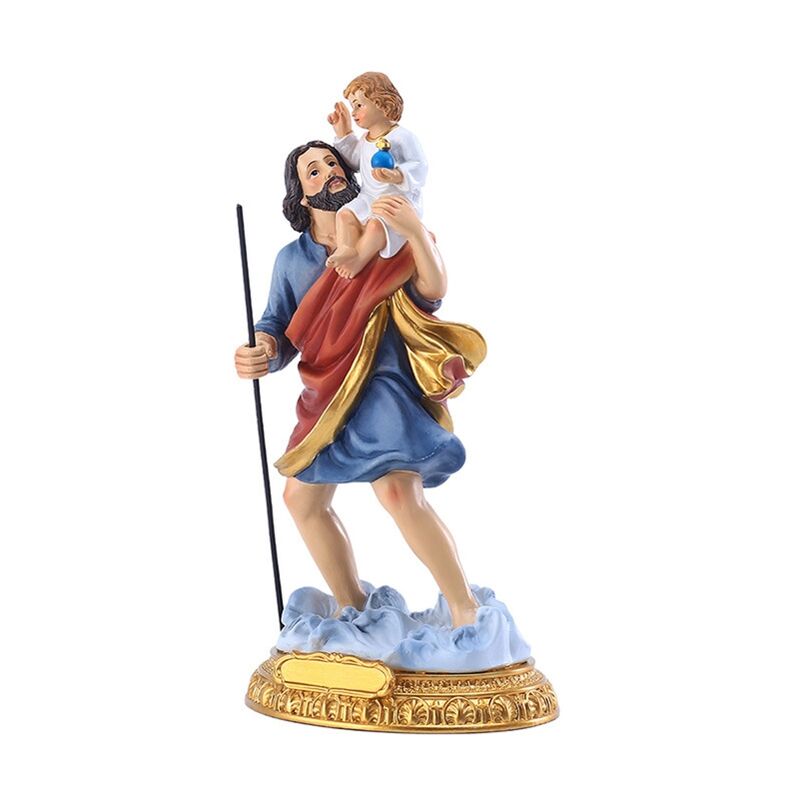 Statuetta cattolica resina colorata santa figura