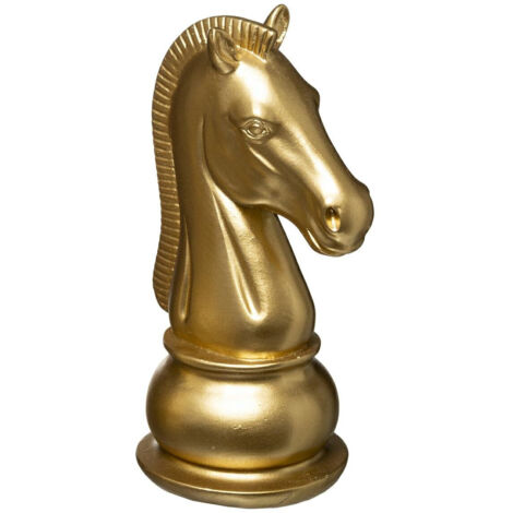 Statuetta decorativa CAVALIERE DEGLI SCACCHI oro 25,5 cm