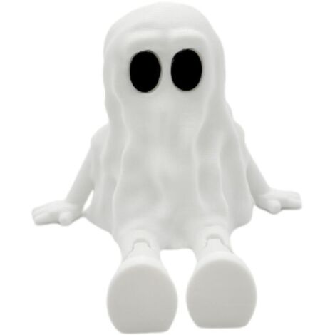 Statuetta fantasma di Halloween in resina, statuetta fantasma stampata in 3D, auto mobile per la decorazione dell'ufficio - Fantasma bianco