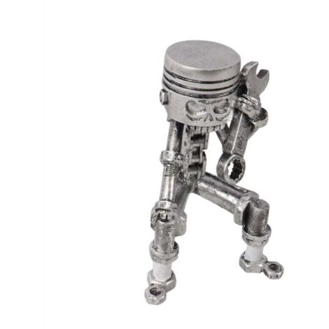 Statuetta fatta a mano a forma di teschio di un uomo, decorazione da scrivania, ornamento - B