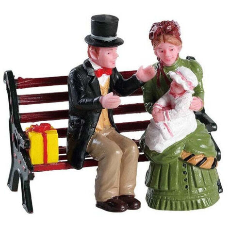 Statuetta natalizia Primo Natale del bambino decorazione per presepe o villaggio di Natale