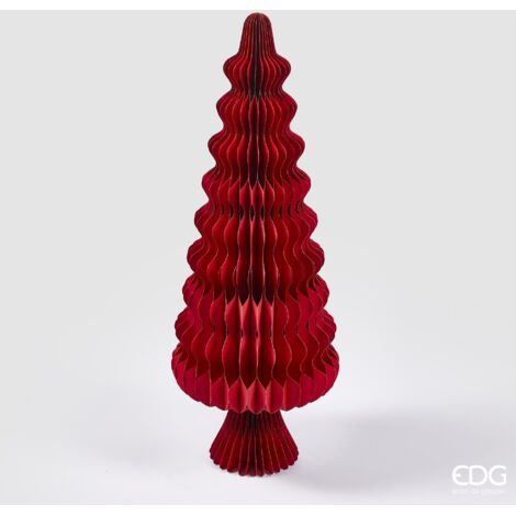 Statuetta Pino color rosso scuro per decorazioni natalizie -Modello 1