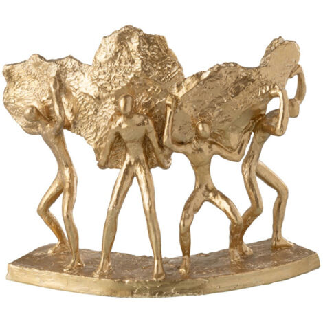 Statuette 4 Figurines "Brady" 27cm Or