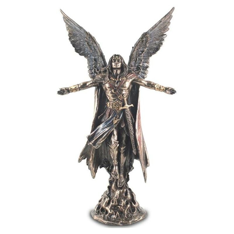 Figurines en bronze Arcangel-Uriel Bronze Goldo 8x16x28cm 87897 - Signes Grimalt
