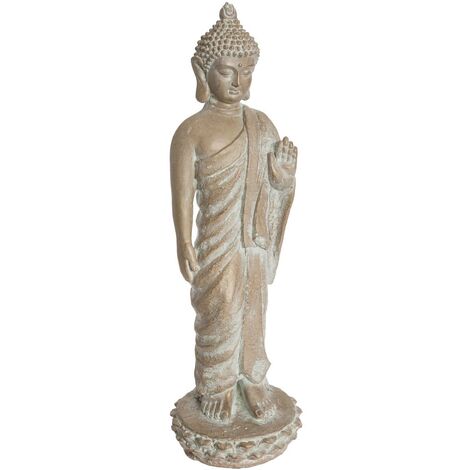 Statuette bouddha debout beige H74cm - Atmosphera créateur d'intérieur - Beige