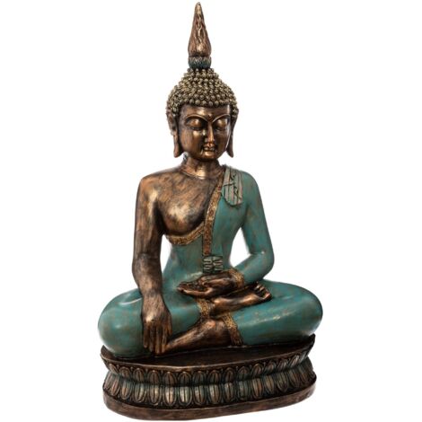 Statuette Buddha sitzend - Kunstharz H 73 cm