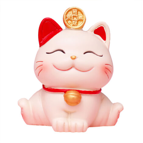 Statuette Chat Porte-Bonheur en Résine Synthétique - Décoration pour Salon et Intérieur SJ0001 4
