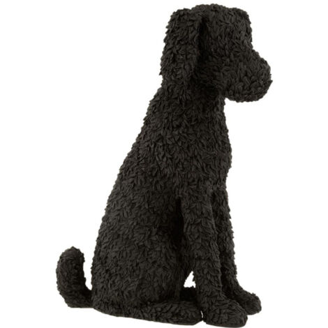 Statuette Chien Assis Déco "Max" 49cm Noir