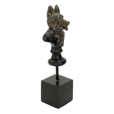 Statuette chien - Résine - Noir - Interior's