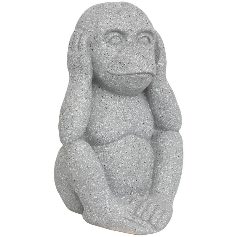 Statuette d exterieur singe Sohel gris H42cm Atmosphera créateur d'intérieur