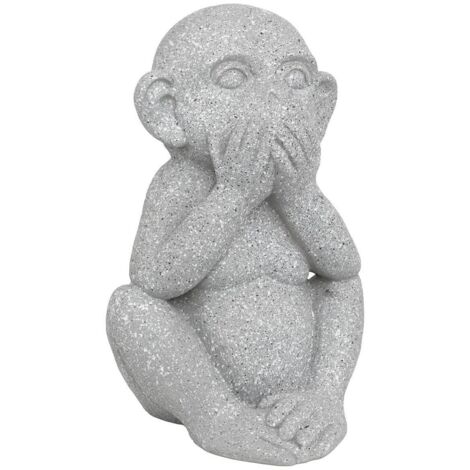 Statuette d exterieur singe Sohel gris H42cm - Atmosphera créateur d'intérieur