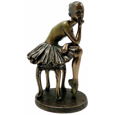 Statuette Danseuse de collection aspect bronze 19 cm