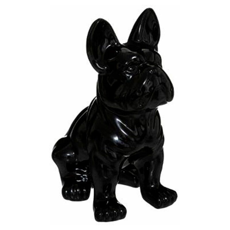 Atmosphera - Statuette Déco Bulldog 22cm Noir