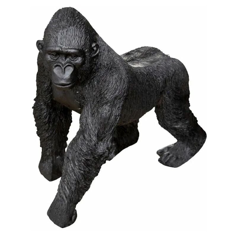 Atmosphera - Statuette Déco Gorille en Mouvement 22cm Noir