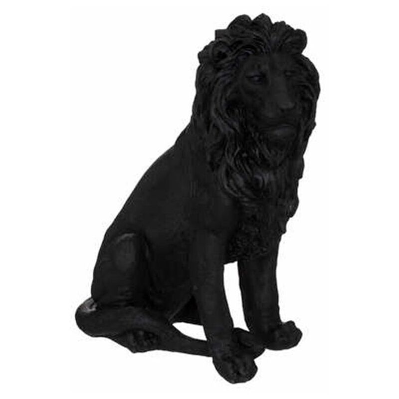 Atmosphera - Statuette Déco Lion en Résine 51cm Noir