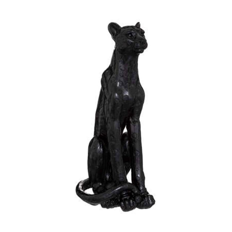 Statuette Déco Léopard 'Artif' 90cm Noir