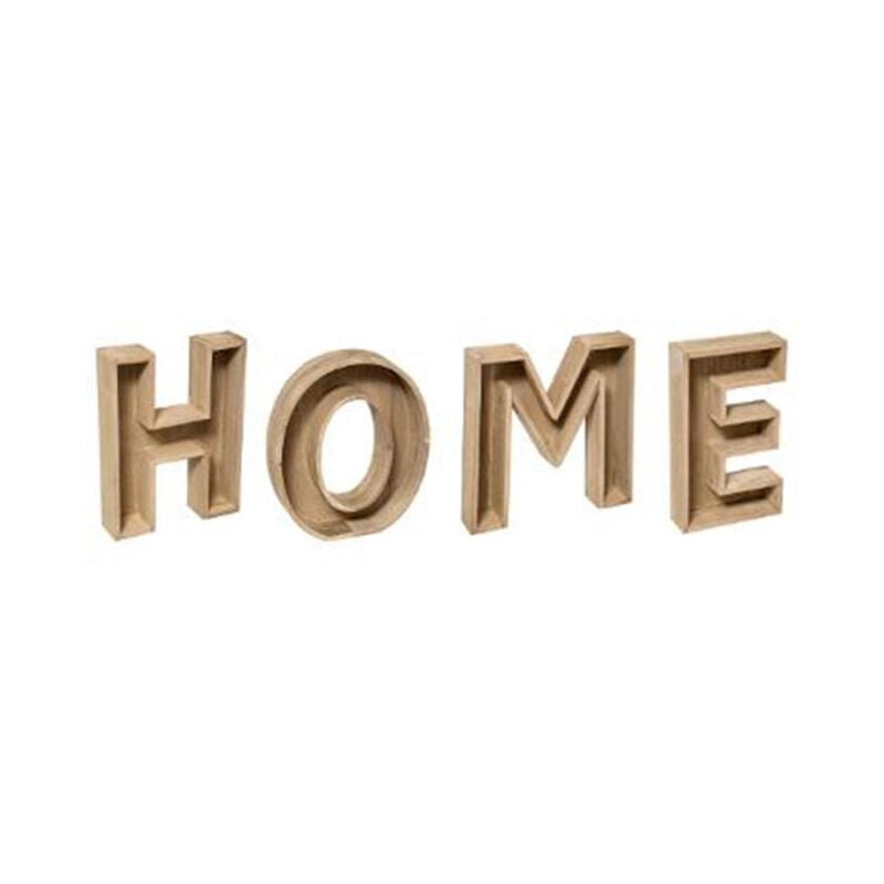 Mot Déco à Poser 'Home' 83cm Beige